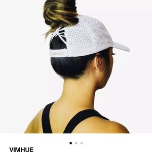 Women's White Perforated Cap